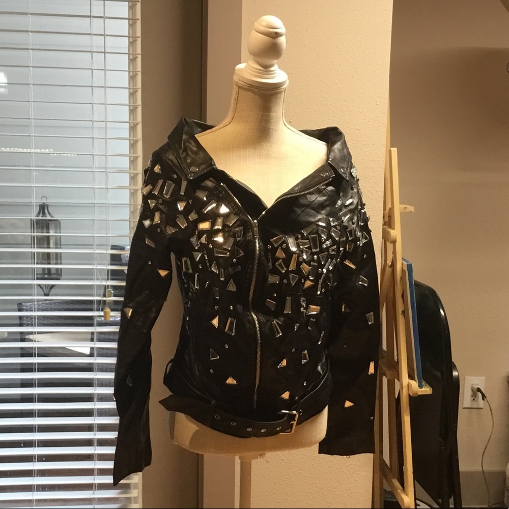 Studded Black Leather Jacket